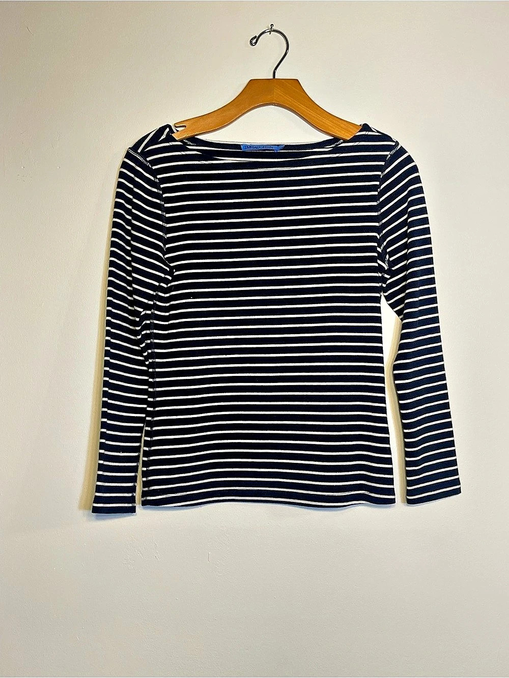 JMcCaughlin Striped Long Sleeve Top in Blue & White Size XS
